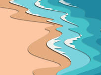 illustrated beach scene